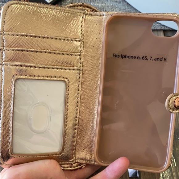 Disney rose gold minnie ears iphone case/wallet - Picture 2 of 3